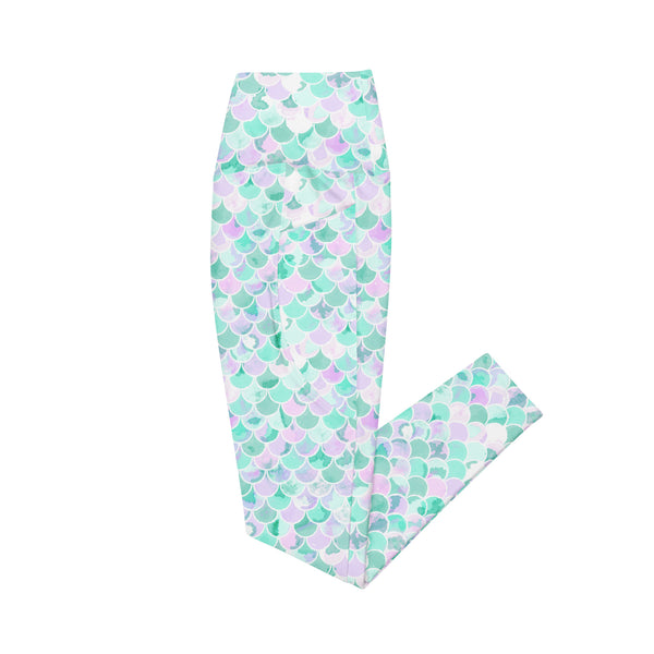 Mermaid Tears Crossover leggings with pockets