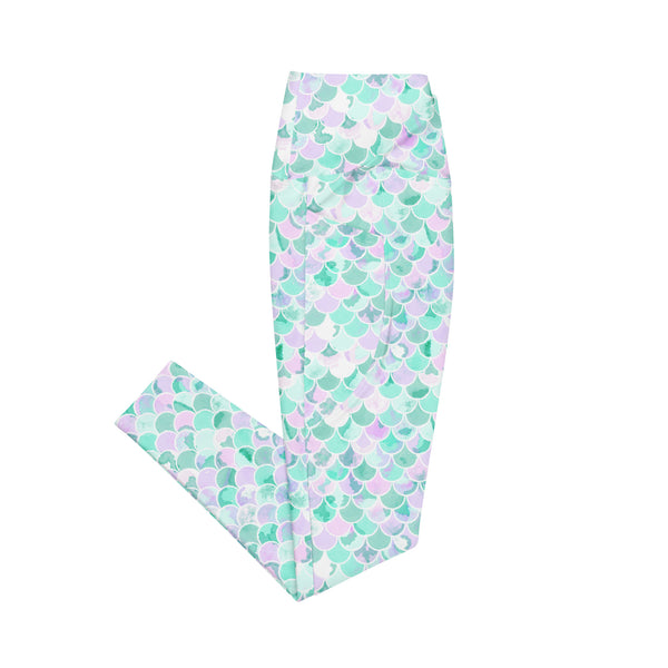 Mermaid Tears Crossover leggings with pockets