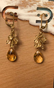 Citrine Cluster Earrings